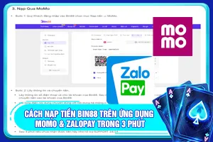 Bài viết về Cách nạp tiền Bin88 trên ứng dụng Momo & ZaloPay trong 3 phút