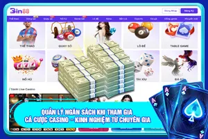 Bài viết về Quản Lý Ngân Sách Khi Tham Gia Cá Cược Casino – Kinh Nghiệm Từ Chuyên Gia Bin88