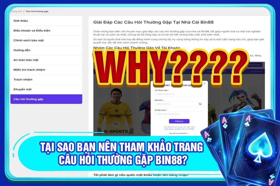 Lý do bạn nên tham khảo trang các câu hỏi thường gặp Bin88