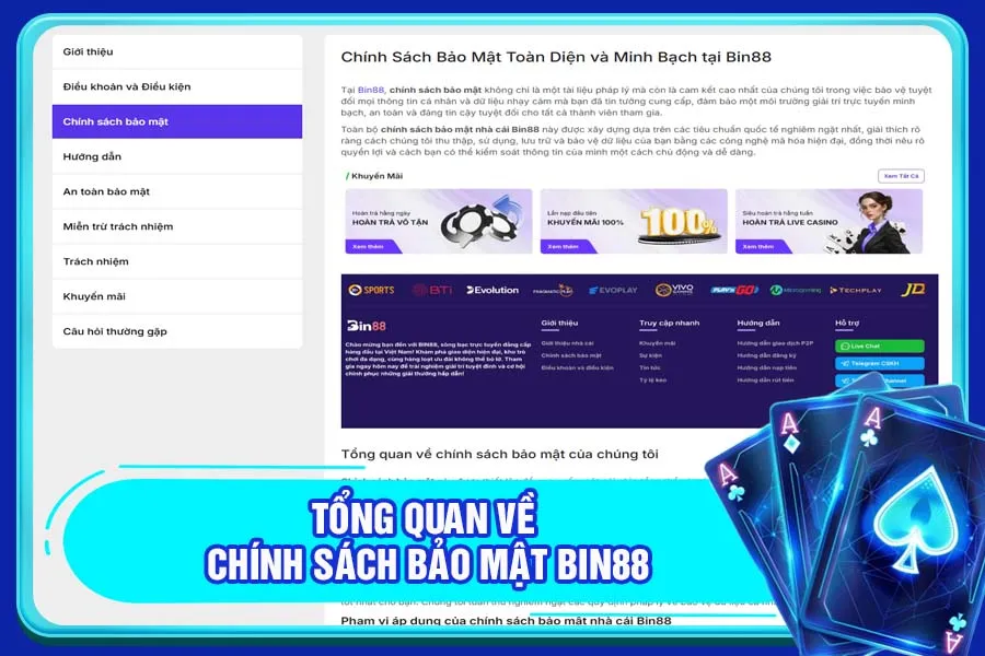 Chính sách bảo mật Bin88 – Bảo vệ thông tin người dùng